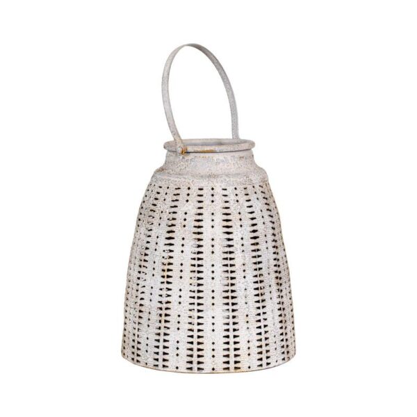 ΜΕΤΑΛΛΙΚΟ ΔΙΑΚΟΣΜΗΤΙΚΟ ΦΑΝΑΡΙ Fylliana FL0692 ΑΝΤΙΚΕ ΑΣΗΜΙ ΧΡΩΜΑ 23x23x29εκ