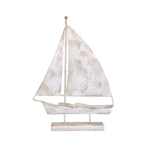 ΜΕΤΑΛΛΙΚΟ ΔΙΑΚΟΣΜΗΤΙΚΟ ΚΑΡΑΒΙ Fylliana FL0131 ΑΝΤΙΚΕ ΑΣΗΜΙ ΧΡΩΜΑ 31x6x44εκ