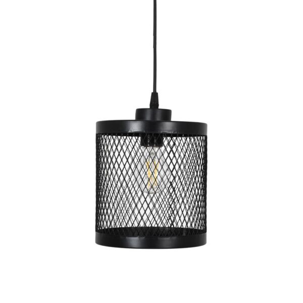 ΜΟΝΟΦΩΤΟ ΜΕΤΑΛΛΙΚΟ ΦΩΤΙΣΤΙΚΟ ΟΡΟΦΗΣ Fylliana ΜΕ ΚΑΠΕΛΟ ΠΛΕΓΜΑ ΜΑΥΡΟ ΧΡΩΜΑ 18x20εκ Ε27