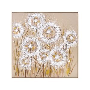 ΠΙΝΑΚΑΣ ΣΕ ΚΑΜΒΑ Fylliana FL25078 ΛΕΥΚΟ-ΧΡΥΣΟ-ΜΠΕΖ 102x102εκ