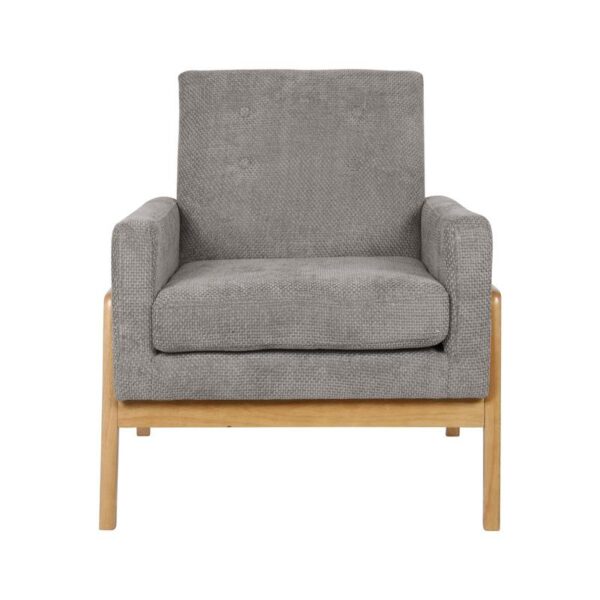 ΠΟΛΥΘΡΟΝΑ Fylliana Irma ΓΚΡΙ ΧΡΩΜΑ ΥΦΑΣΜΑΤΟΣ ΜΕ ΞΥΛΙΝΑ ΠΟΔΙΑ 73x77x82εκ