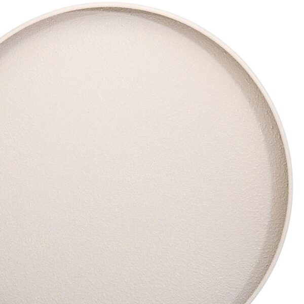 ΣΤΡΟΓΓΥΛΟ ΜΕΤΑΛΛΙΚΟ ΤΡΑΠΕΖΑΚΙ Fylliana FL620244 ΚΡΕΜ ΧΡΩΜΑ 45x55εκ