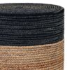 ΣΤΡΟΓΓΥΛΟ ΠΟΥΦ Fylliana Jute ΜΑΥΡΟ-ΚΑΦΕ ΧΡΩΜΑ 45x35εκ