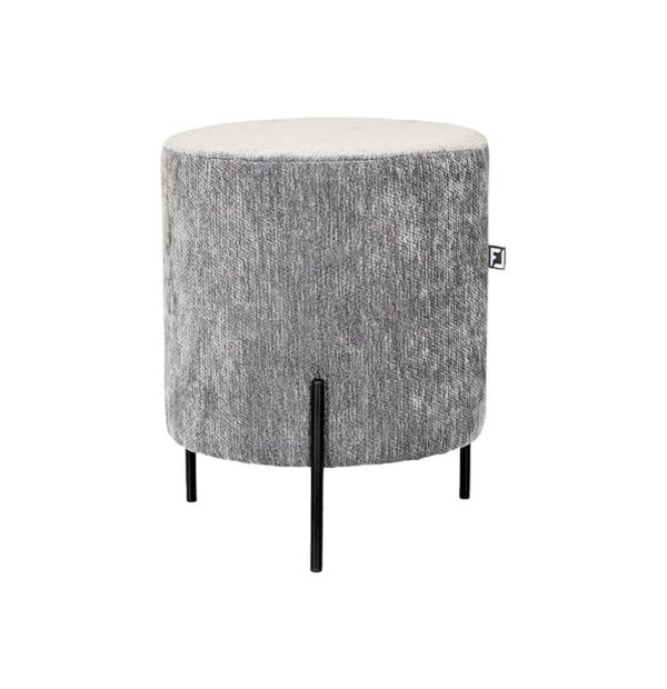 ΣΤΡΟΓΓΥΛΟ ΣΚΑΜΠΟ Fylliana New Lux ΓΚΡΙ ΧΡΩΜΑ 33x33x38εκ