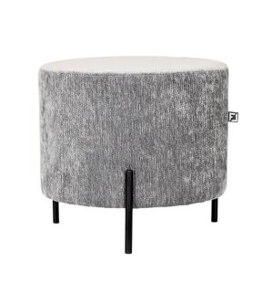 ΣΤΡΟΓΓΥΛΟ ΣΚΑΜΠΟ Fylliana New Lux ΓΚΡΙ ΧΡΩΜΑ 46x46x43εκ