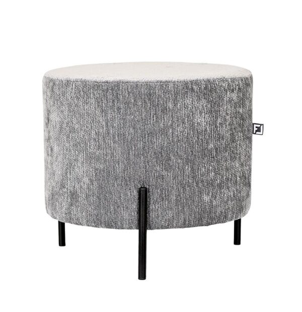 ΣΤΡΟΓΓΥΛΟ ΣΚΑΜΠΟ Fylliana New Lux ΓΚΡΙ ΧΡΩΜΑ 46x46x43εκ