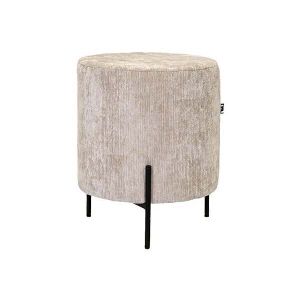 ΣΤΡΟΓΓΥΛΟ ΣΚΑΜΠΟ Fylliana New Lux ΜΠΕΖ ΧΡΩΜΑ 33x33x38εκ