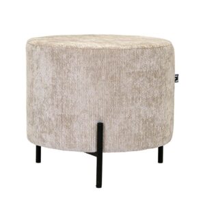 ΣΤΡΟΓΓΥΛΟ ΣΚΑΜΠΟ Fylliana New Lux ΜΠΕΖ ΧΡΩΜΑ 46x46x43εκ