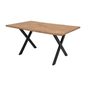 ΤΡΑΠΕΖΙ ΤΡΑΠΕΖΑΡΙΑΣ Fylliana "Alfa" GOLDEN OAK ΕΠΙΦΑΝΕΙΑ ΜΕ ΜΑΥΡΗ ΒΑΣΗ 140x90x75εκ fps