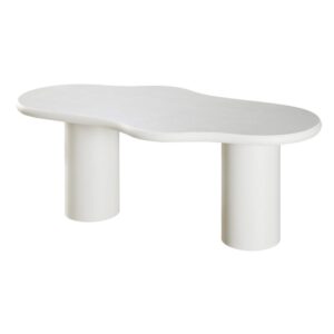 ΤΡΑΠΕΖΙ ΤΡΑΠΕΖΑΡΙΑΣ Fylliana Concretto ΛΕΥΚΟ ΜΕ ΥΦΗ ΤΣΙΜΕΝΤΟΥ ΧΡΩΜΑ 180x900x76εκ