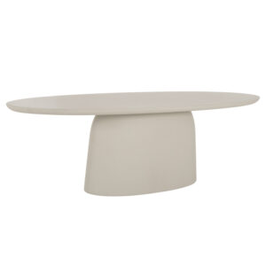 ΤΡΑΠΕΖΙ ΤΡΑΠΕΖΑΡΙΑΣ ΟΒΑΛ BRECCAN HM6577.02 ΜΠΕΖ ΤΣΙΜΕΝΤΟ 240x100x75Υεκ.