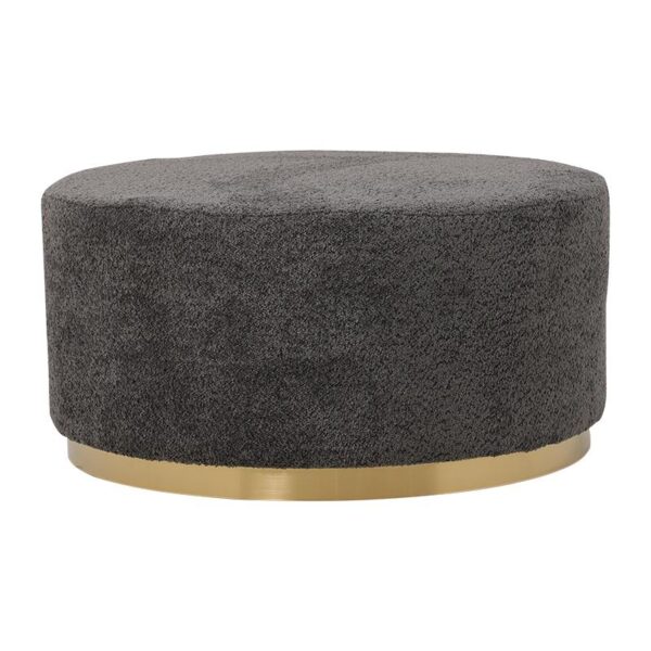 ΥΦΑΣΜΑΤΙΝΟ ΣΤΡΟΓΓΥΛΟ ΣΚΑΜΠΟ Fylliana 22283 ΜΑΥΡΟ ΧΡΩΜΑ ΜΕ ΧΡΥΣΗ ΒΑΣΗ 80x80x41εκ