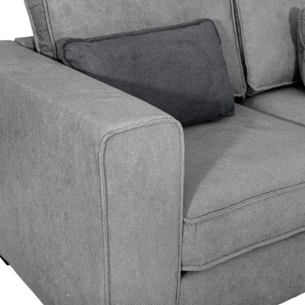 ΔΙΘΕΣΙΟΣ ΚΑΝΑΠΕΣ Huelva ΓΚΡΙ ΥΦΑΣΜΑ 181x93x86εκ