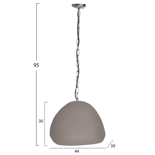 ΦΩΤΙΣΤΙΚΟ ΟΡΟΦΗΣ ΚΡΕΜΑΣΤΟ JAYLEN HM4703.03S FIBER CEMENT ΓΚΡΙ 44x39x30Υεκ.