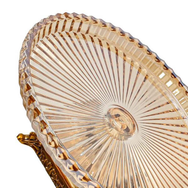 ΓΥΑΛΙΝΗ ΔΙΑΚΟΣΜΗΤΙΚΗ ΠΙΑΤΕΛΑ Fylliana FL1208 AMBER ΧΡΩΜΑ 32x17εκ