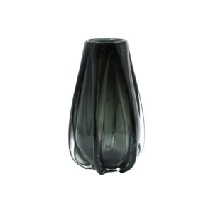 ΓΥΑΛΙΝΟ ΔΙΑΚΟΣΜΗΤΙΚΟ ΒΑΖΟ Fylliana FL1727 ΗΜΙΔΙΑΦΑΝΟ ΓΚΡΙ ΧΡΩΜΑ 15x26εκ