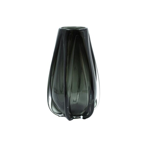 ΓΥΑΛΙΝΟ ΔΙΑΚΟΣΜΗΤΙΚΟ ΒΑΖΟ Fylliana FL1727 ΗΜΙΔΙΑΦΑΝΟ ΓΚΡΙ ΧΡΩΜΑ 15x26εκ