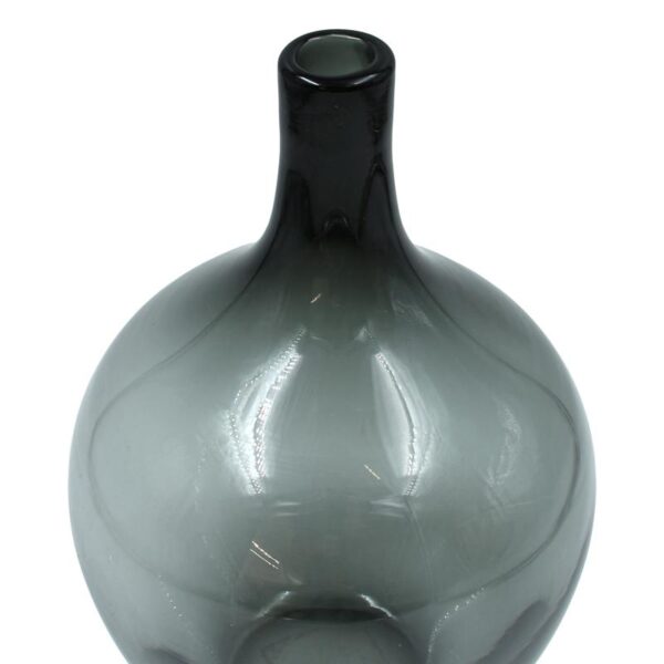 ΓΥΑΛΙΝΟ ΔΙΑΚΟΣΜΗΤΙΚΟ BAZO Fylliana FL1828 ΗΜΙΔΙΑΦΑΝΟ ΓΚΡΙ ΧΡΩΜΑ 18x27εκ