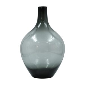 ΓΥΑΛΙΝΟ ΔΙΑΚΟΣΜΗΤΙΚΟ BAZO Fylliana FL2538 ΗΜΙΔΙΑΦΑΝΟ ΓΚΡΙ ΧΡΩΜΑ 28x38εκ