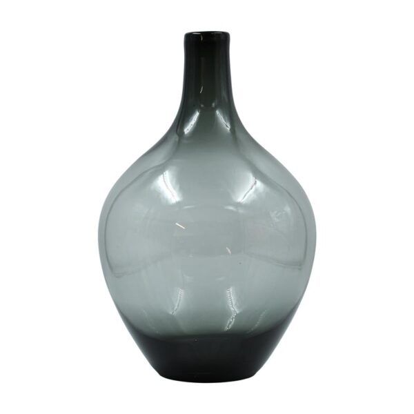 ΓΥΑΛΙΝΟ ΔΙΑΚΟΣΜΗΤΙΚΟ BAZO Fylliana FL2538 ΗΜΙΔΙΑΦΑΝΟ ΓΚΡΙ ΧΡΩΜΑ 28x38εκ