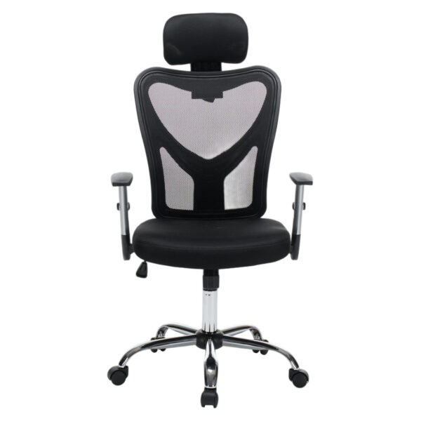 ΚΑΡΕΚΛΑ ΓΡΑΦΕΙΟΥ CUORE HM1207.01 ΜΑΥΡΟΣ ΣΚΕΛΕΤΟΣ-ΜΑΥΡΟ MESH 63x61x125Υεκ