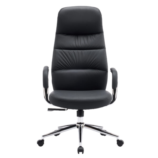 ΚΑΡΕΚΛΑ ΓΡΑΦΕΙΟΥ TEETER HM18355.01 ΜΑΥΡΟ PU ΔΕΡΜΑ--ΒΑΣΗ ΧΡΩΜΙΟΥ 67x66x121Υεκ