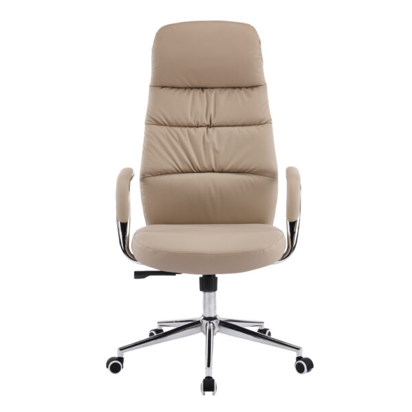 ΚΑΡΕΚΛΑ ΓΡΑΦΕΙΟΥ TEETER HM18355.02 ΜΠΕΖ PU ΔΕΡΜΑ--ΒΑΣΗ ΧΡΩΜΙΟΥ 67x66x121Υεκ