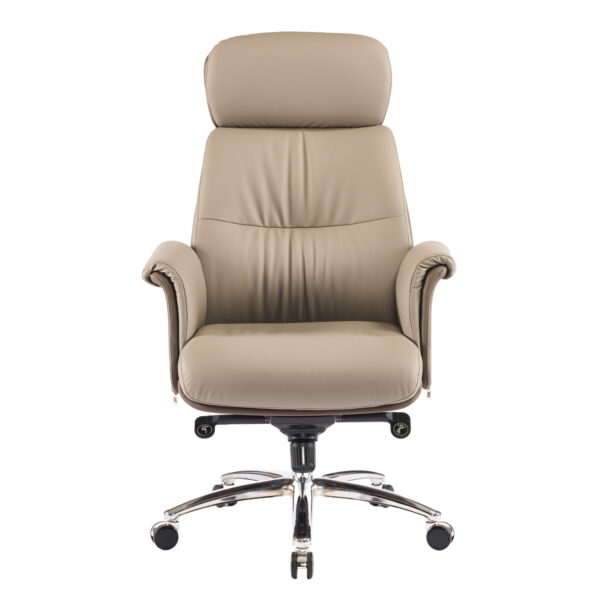 ΚΑΡΕΚΛΑ ΓΡΑΦΕΙΟΥ TOMLIN HM18358.02 ΜΠΕΖ-ΚΑΦΕ PU ΔΕΡΜΑ--ΒΑΣΗ ΧΡΩΜΙΟΥ 72x74x128Υεκ