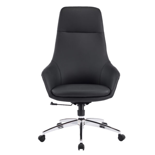 ΚΑΡΕΚΛΑ ΓΡΑΦΕΙΟΥ BEKKER HM18359.01 ΜΑΥΡΟ PU ΔΕΡΜΑ--ΒΑΣΗ ΧΡΩΜΙΟΥ 67x67x126Υεκ