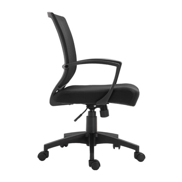 ΚΑΡΕΚΛΑ ΓΡΑΦΕΙΟΥ Fylliana FL05 ΜΑΥΡΗ ΠΛΑΤΗ-ΜΑΥΡΟ ΚΑΘΙΣΜΑ 57x65x90/100εκ