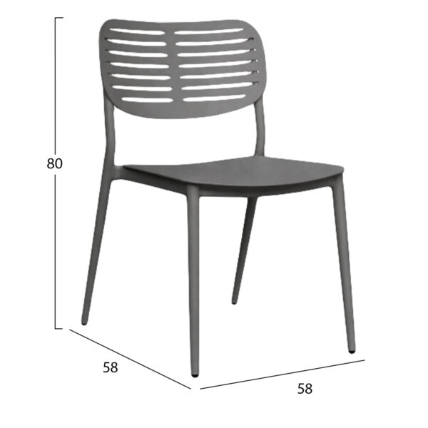 ΚΑΡΕΚΛΑ ΤΡΑΠΕΖΑΡΙΑΣ HILLIARD HM6645.01 ΑΛΟΥΜΙΝΙΟ ΓΚΡΙ 44.5x58x80Υεκ