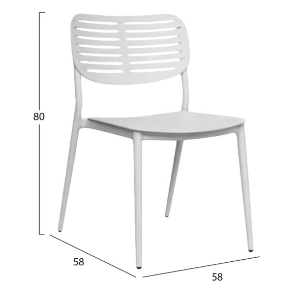 ΚΑΡΕΚΛΑ ΤΡΑΠΕΖΑΡΙΑΣ HILLIARD HM6645.02 ΑΛΟΥΜΙΝΙΟ ΛΕΥΚΟ 44.5x58x80Υεκ
