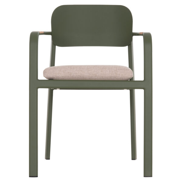 ΠΟΛΥΘΡΟΝΑ ΤΡΑΠΕΖΑΡΙΑΣ ELARA HM6414.06 ΠΡΑΣΙΝΟ ΑΛΟΥΜΙΝΙΟ-ΜΠΕΖ OLEFIN--TEAK 56x62x78Υεκ