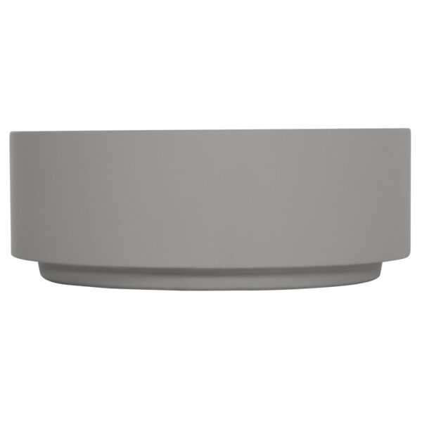 ΤΡΑΠΕΖΙ ΜΕΣΗΣ ΣΤΡΟΓΓΥΛΟ KYOKO HM6579.01 ΓΚΡΙ FIBER CEMENT Φ90x34Υεκ.