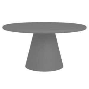 ΤΡΑΠΕΖΙ ΤΡΑΠΕΖΑΡΙΑΣ ΣΤΡΟΓΓΥΛΟ RAIKO HM6573.01 ΓΚΡΙ ΤΣΙΜΕΝΤΟ Φ130x75Υεκ