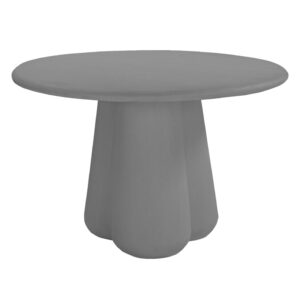 ΤΡΑΠΕΖΙ ΤΡΑΠΕΖΑΡΙΑΣ ΣΤΡΟΓΓΥΛΟ NAYU HM6583.01 ΓΚΡΙ ΤΣΙΜΕΝΤΟ Φ120x75Υεκ