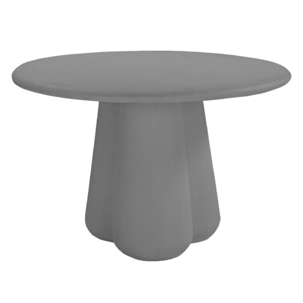 ΤΡΑΠΕΖΙ ΤΡΑΠΕΖΑΡΙΑΣ ΣΤΡΟΓΓΥΛΟ NAYU HM6583.01 ΓΚΡΙ ΤΣΙΜΕΝΤΟ Φ120x75Υεκ