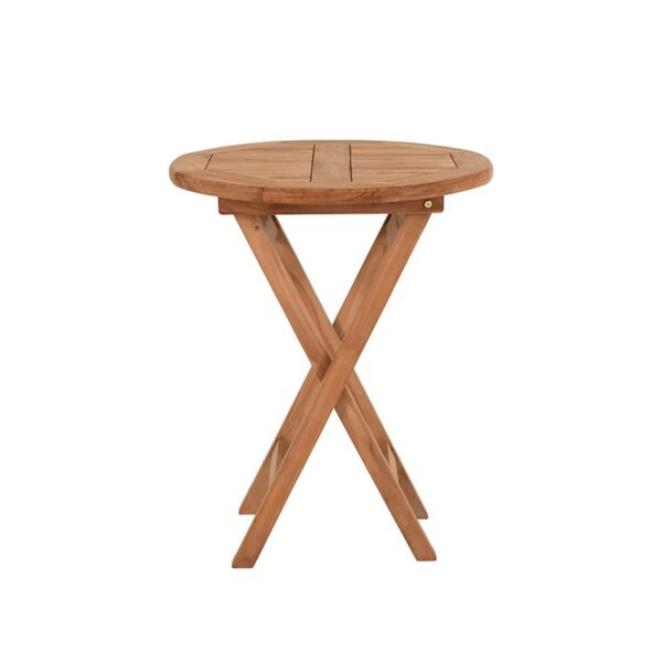 ΣΤΡΟΓΓΥΛΟ ΤΡΑΠΕΖΙ ΚΗΠΟΥ Fylliana Winston ΜΑΣΙΦ ΞΥΛΟ ΤΕΑΚ ΦΥΣΙΚΟ ΧΡΩΜΑ 70x75εκ