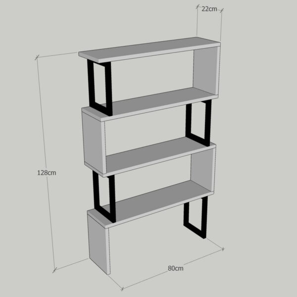 bibliothiki-karydi-me-mayro-skeleto-fb98-2.jpg ΒΙΒΛΙΟΘΗΚΗ INGRID ΚΑΡΥΔΙ ΜΕ ΜΑΥΡΟ ΣΚΕΛΕΤΟ HM8867.01 80x22x128 εκ.