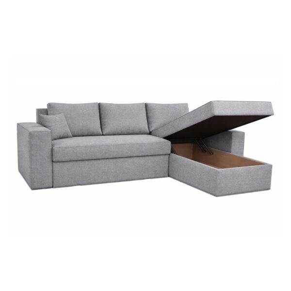 ΚΑΝΑΠΕΣ ΓΩΝΙΑ Fylliana Mythos ΓΚΡΙ 280x210x80εκ