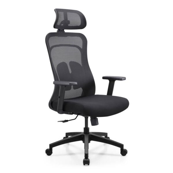 ΚΑΡΕΚΛΑ ΓΡΑΦΕΙΟΥ Fylliana FL408 ΜΑΥΡΟ ΥΦΑΣΜΑ ΜΑΥΡΟ ΣΚΕΛΕΤΟ 64x64x120-130εκ