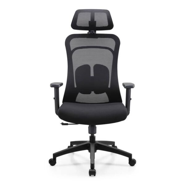 ΚΑΡΕΚΛΑ ΓΡΑΦΕΙΟΥ Fylliana FL408 ΜΑΥΡΟ ΥΦΑΣΜΑ ΜΑΥΡΟ ΣΚΕΛΕΤΟ 64x64x120-130εκ