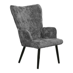 ΠΟΛΥΘΡΟΝΑ Fylliana "Meliora" ΜΕ ΜΕΤΑΛΛΙΚΑ ΠΟΔΙΑ ΣΚΟΥΡΟ ΓΚΡΙ-ΜΑΥΡΟ ΧΡΩΜΑ 67x74x97εκ