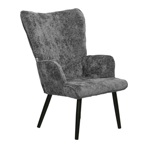 ΠΟΛΥΘΡΟΝΑ Fylliana "Meliora" ΜΕ ΜΕΤΑΛΛΙΚΑ ΠΟΔΙΑ ΣΚΟΥΡΟ ΓΚΡΙ-ΜΑΥΡΟ ΧΡΩΜΑ 67x74x97εκ