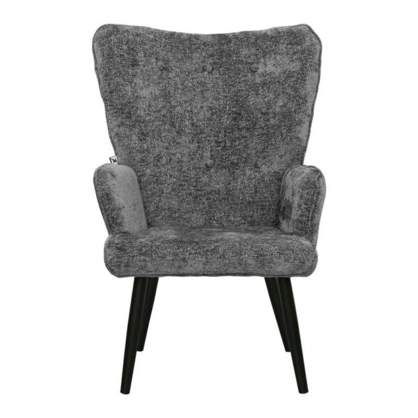 ΠΟΛΥΘΡΟΝΑ Fylliana "Meliora" ΜΕ ΜΕΤΑΛΛΙΚΑ ΠΟΔΙΑ ΣΚΟΥΡΟ ΓΚΡΙ-ΜΑΥΡΟ ΧΡΩΜΑ 67x74x97εκ