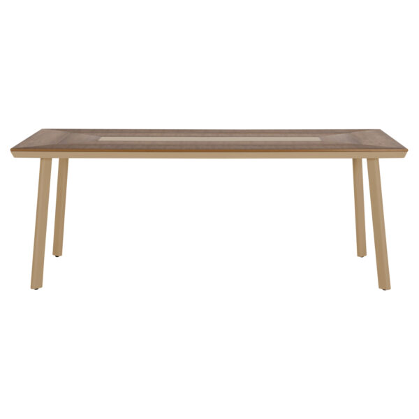 ΤΡΑΠΕΖΙ ΑΛΟΥΜΙΝΙΟΥ TABER HM5131.04 ΚΑΠΟΥΤΣΙΝΟ ΜΕ POLYWOOD TOP 200x100x75Υεκ