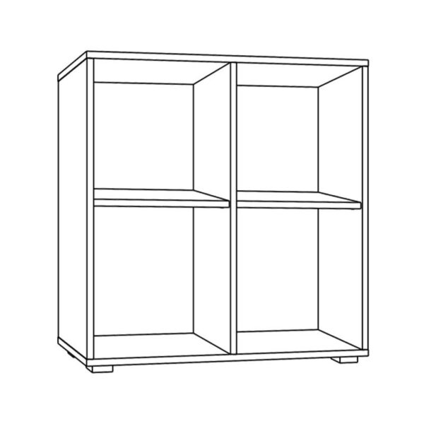 ΒΙΒΛΙΟΘΗΚΗ-ΡΑΦΙΕΡΑ Fylliana Smart 4P CASHMERE ΧΡΩΜΑ 74x25x76εκ