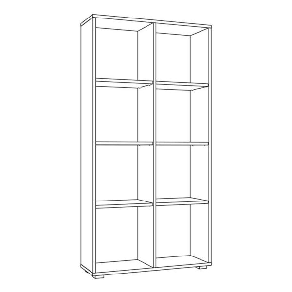 ΒΙΒΛΙΟΘΗΚΗ-ΡΑΦΙΕΡΑ Fylliana Smart 8P ARTISAN ΧΡΩΜΑ 74x25x146εκ