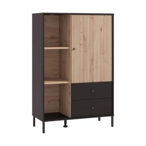 bitrina-correze-2k2f-pop-mayro-oak-artisan-oak-87x40x131ek1715666703.jpg ΒΙΤΡΙΝΑ CORREZE 2K2F POP ΜΑΥΡΟ OAK-ARTISAN OAK 87x40x131εκ