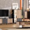 ΒΙΤΡΙΝΑ CORREZE 2K2F POP ΜΑΥΡΟ OAK-ARTISAN OAK 87x40x131εκ
